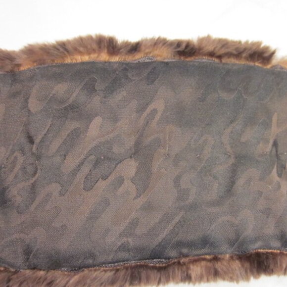 VINTAGE FUR HEADBAND 50's- 60's SATIN LINING VERY GOOD CONDITION ELASTIC IN BACK - Picture 4 of 7